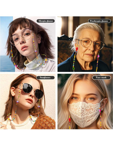 Cadena de Gafas Elegante con Perlas para Mujeres 74.93 cm