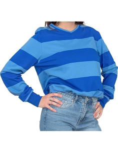 Camiseta de Disfraz de Halloween para Hombre Azul 3X-L 2