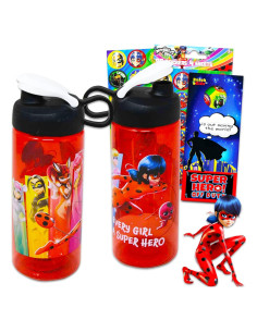 Conjunto de Botellas de Agua Miraculous Ladybug 490 ml - 2 Unidades