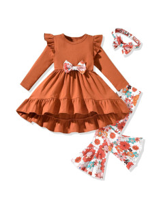 Conjunto de Campana HINTINA para Niña 2-3T Floral Otoño Invierno