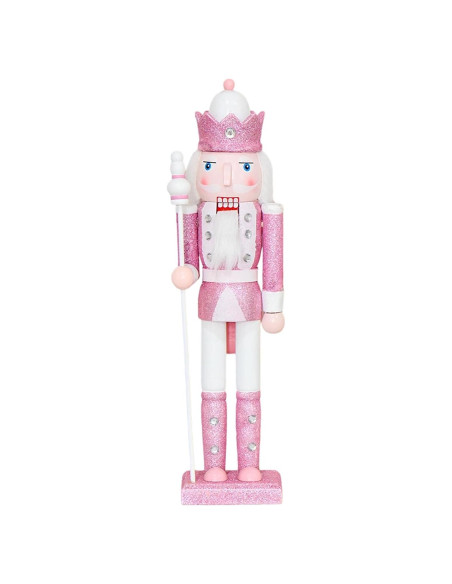 Adorno Navideño Cascanueces Rosa 30.48 cm Madera CynynYxy