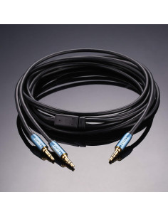 Divisor de Audio MillSO 3.5mm Macho a 2 Machos 2.44m 2