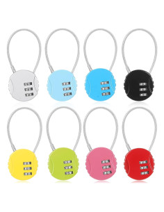 Candado Combinado Moxweyeni 8 Pack 3 Dígitos Portátil