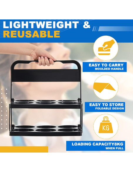 Soporte Plegable para Botellas de Agua Suclain 6 Compartimentos