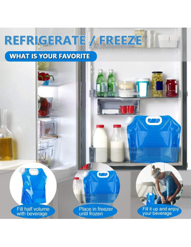 Contenedor de Agua Plegable Hakkin 4 Piezas 5L Libre BPA