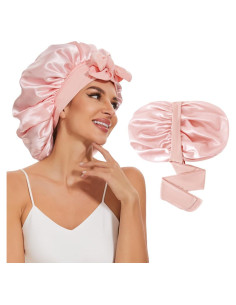 Bonete de Seda Grande para Dormir BIGEDDIE - Doble Capa Ajustable