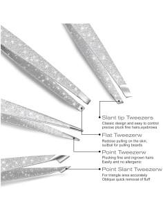 Juego de Pinzas de Precisión FungChoi 4 Piezas Acero Inoxidable 2