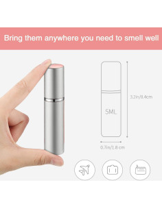10 Atomizadores de Perfume Recargables 5 ml Riavzau - Viaje 2