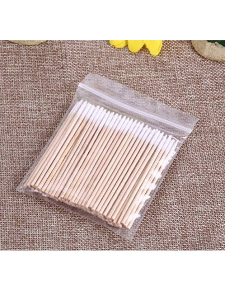 200 Hisopos de Algodón DNHCLL 7cm Punta Afiliada Maquillaje