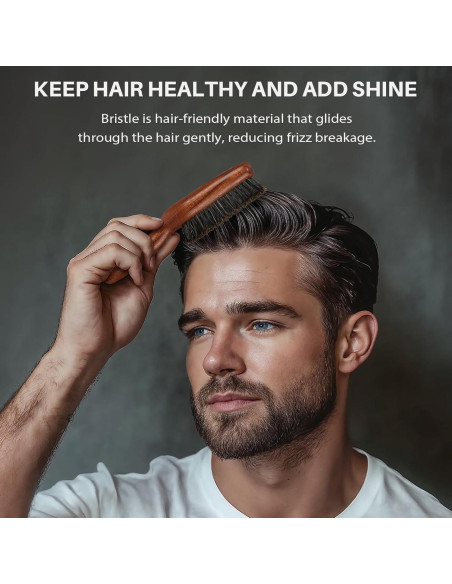 Cepillo de Jabalí RAVEGO para Cabello y Barba - 19.5 cm