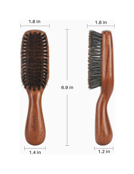 Cepillo de Jabalí RAVEGO para Cabello y Barba - 19.5 cm