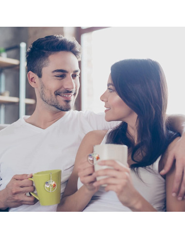Infusor de Té NSTaygate con Colgante de Cuarzo 7 Chakras