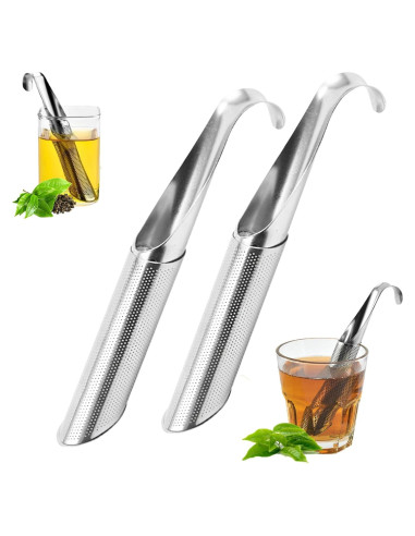 Infusor de Té de Acero Inoxidable Genérico 14.3 cm - 2 Piezas