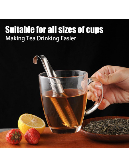 Infusor de Té de Acero Inoxidable Genérico 14.3 cm - 2 Piezas