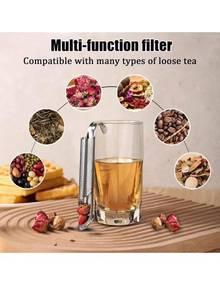 Infusor de Té de Acero Inoxidable Genérico 14.3 cm - 2 Piezas
