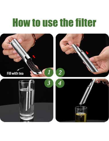 Infusor de Té de Acero Inoxidable Genérico 14.3 cm - 2 Piezas