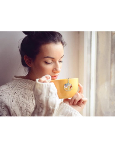 Infusor de Té NSTaygate con Colgante de Cuarzo 7 Chakras