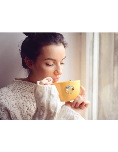 Infusor de Té NSTaygate con Colgante de Cuarzo 7 Chakras