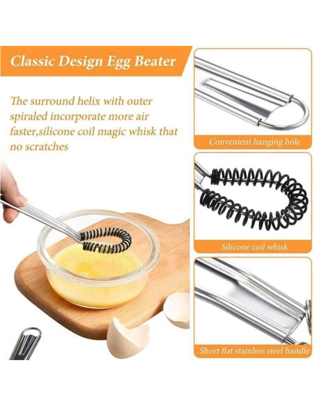 Batidor Manual de Acero Inoxidable WaigN Mini 2.54cm