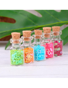 48 Tarros de Vidrio Mini MaxMau 2ml con Tapones de Corcho 2