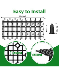 Separador de Acuario Hygger CO2 12pcs Rejilla Plástica 29.5x14.5cm 2