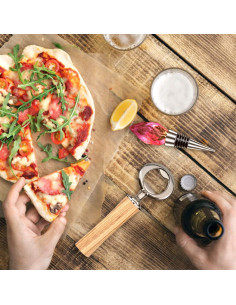 Kit 10 Tapones de Vino y 5 Abrebotellas GUZIKO Acero Inoxidable 2