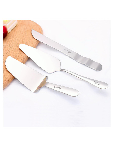 Juego de Cuchillo y Servidor de Pastel Enbar - Acero Inoxidable