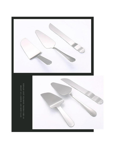 Juego de Cuchillo y Servidor de Pastel Enbar - Acero Inoxidable
