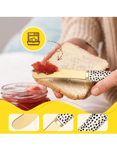 Juego de 4 cuchillos de mantequilla Siutco 17.3 cm acero inoxidable 2