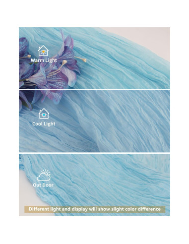 Caminito de Mesa de Gasa YAYOYA 304.8x88.9 cm Azul Bebé