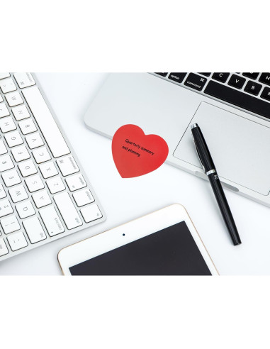 Notas Adhesivas Corazón Mini Skater Rojo 7x7cm 46 Hojas