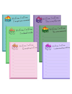 Notas Adhesivas Divertidas AsDream Fuego en Basurero 12 Piezas