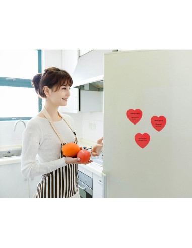 Notas Adhesivas Corazón Mini Skater Rojo 7x7cm 46 Hojas