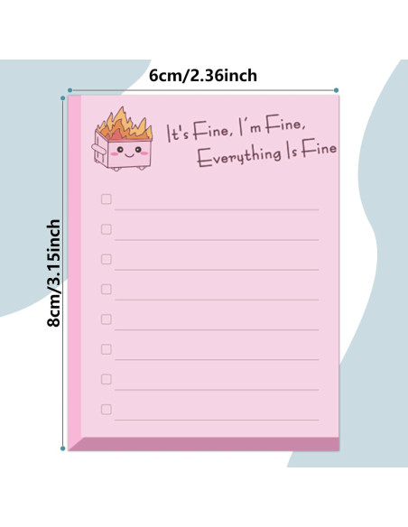 Notas Adhesivas Divertidas AsDream Fuego en Basurero 12 Piezas