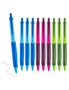 Juego de Lápices Mecánicos M&G 0.5mm, 10 Piezas, Color Negro