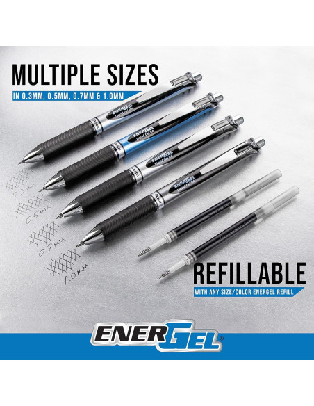 Bolígrafo de Gel Retráctil Pentel EnerGel RTX 0.7mm Multicolor