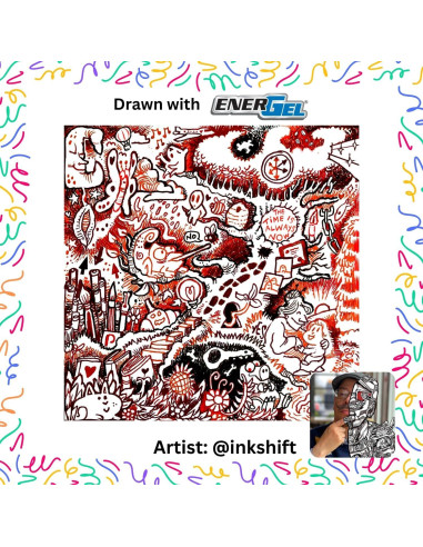 Bolígrafo de Gel Retráctil Pentel EnerGel RTX 0.7mm Multicolor