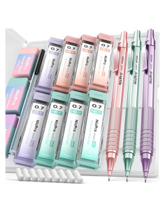 Juego de Lápices Mecánicos Nicpro 0.7mm con 480 Recargas