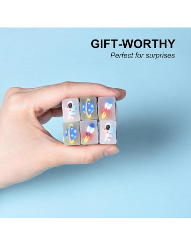 Borradores de Gel Kawaii Espacial HILAZA 18 Pcs para Niños