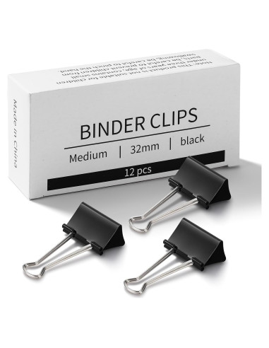 Clips de Papel Medianos Eclirgan 32mm Niquelados - 96 Piezas