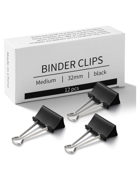 Clips de Papel Medianos Eclirgan 32mm Niquelados - 96 Piezas