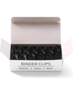 Clips de Papel Medianos Eclirgan 32mm Niquelados - 96 Piezas 2