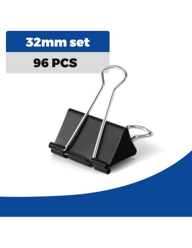 Clips de Papel Medianos Eclirgan 32mm Niquelados - 96 Piezas