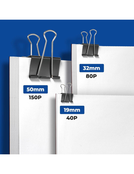 Clips de Papel Medianos Eclirgan 32mm Niquelados - 96 Piezas