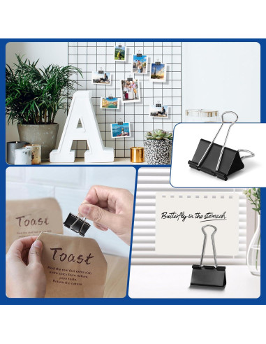 Clips de Papel Medianos Eclirgan 32mm Niquelados - 96 Piezas