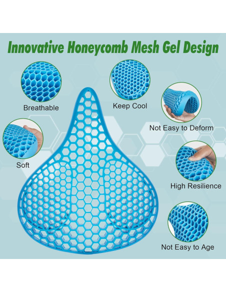 Cojín de Asiento de Bicicleta Zacro Gel Ancho 28x25cm