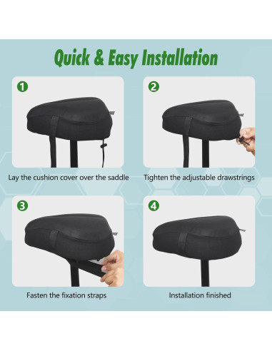 Cojín de Asiento de Bicicleta Zacro Gel Ancho 28x25cm