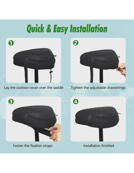 Cojín de Asiento de Bicicleta Zacro Gel Ancho 28x25cm