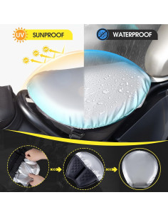 Cojín de Gel Plegable DOUANDA para Asiento de Motocicleta 3D 2