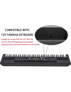 Adaptador de corriente 12V 2A FlickerStar para teclados Yamaha 2